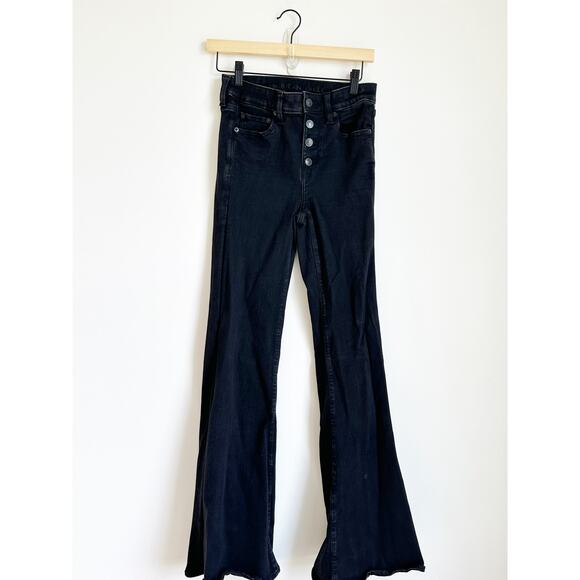 American Eagle Festival Flare Jean Black Size 4 - Picture 2 of 4